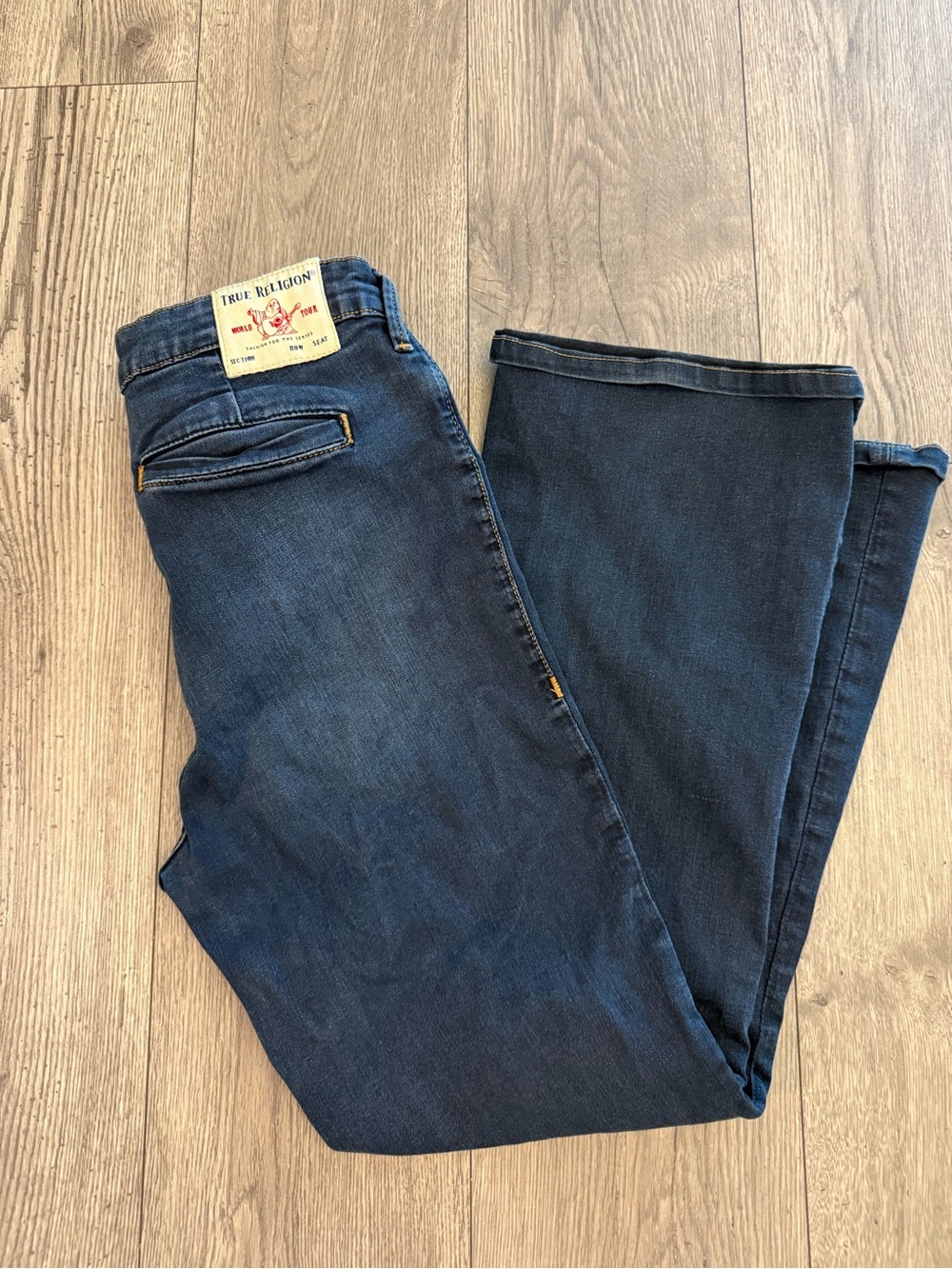 True Religion World TourDark Wash High Rise Women Size: 29 Flare Denim Jeans